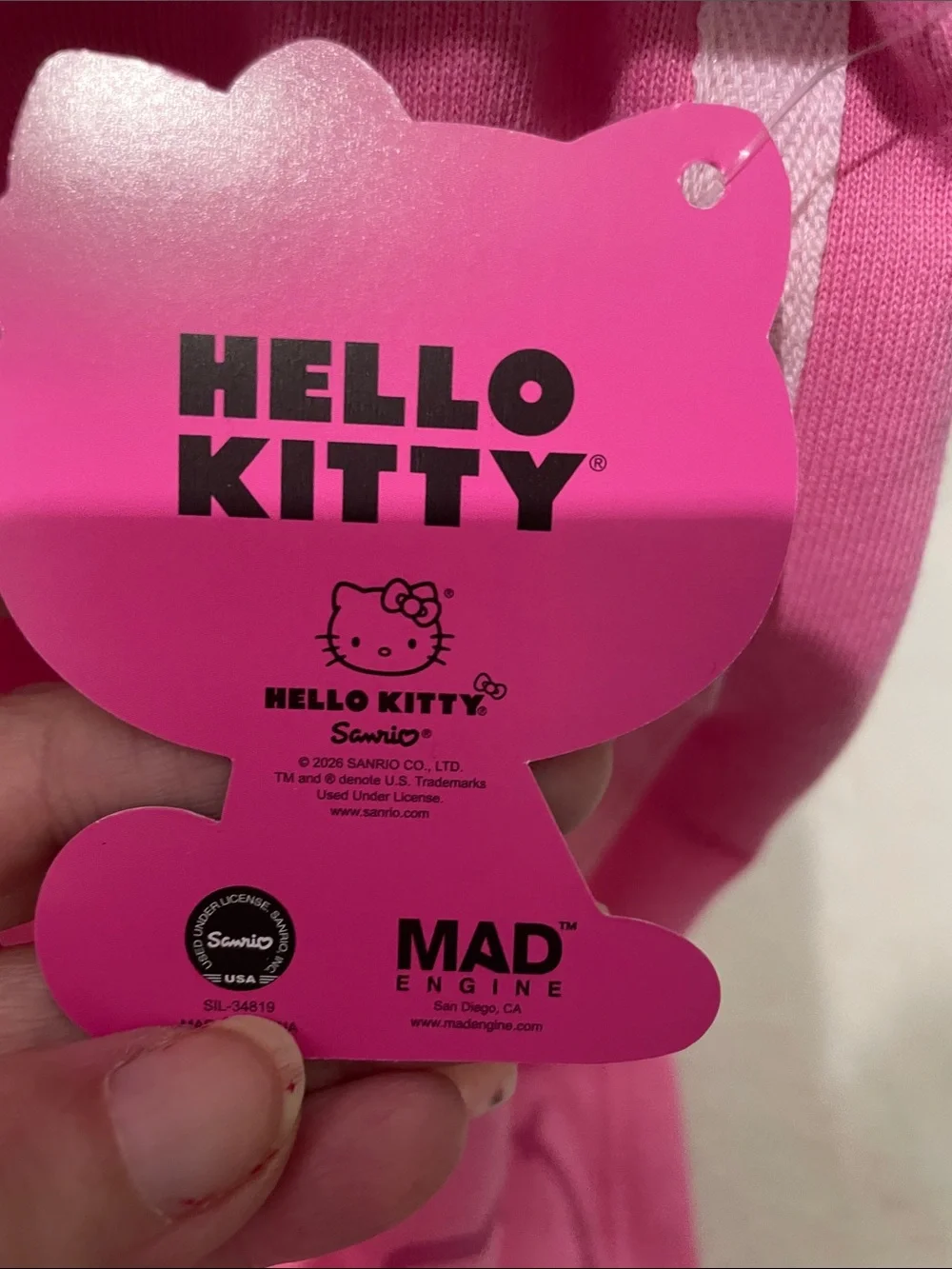 Hello Kitty Pink Raglan Short Sleeve short Set - Light Pink & Hot Pink